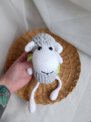 Crocheted little sheep